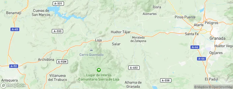 Salar, Spain Map