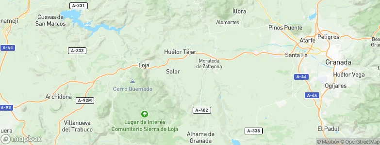 Salar, Spain Map