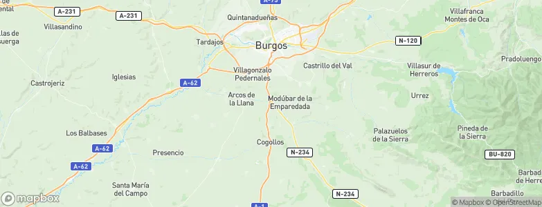 Saldaña de Burgos, Spain Map