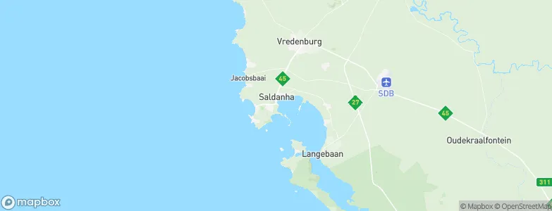 Saldanha, South Africa Map