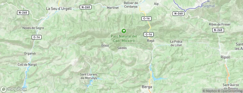 Saldes, Spain Map
