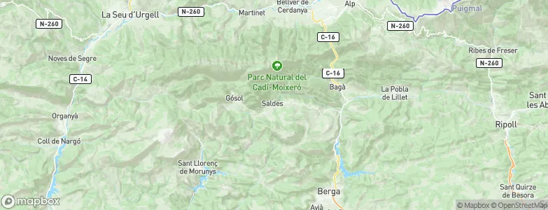 Saldes, Spain Map