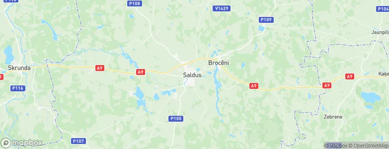 Saldus Municipality, Latvia Map