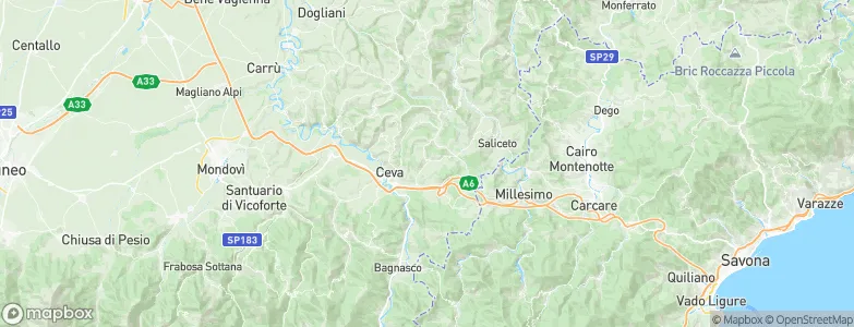 Sale delle Langhe, Italy Map
