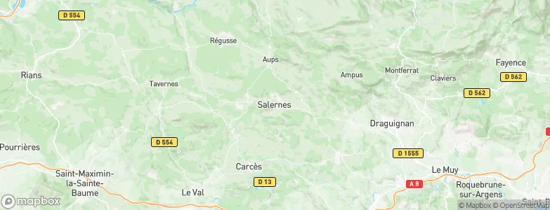 Salernes, France Map