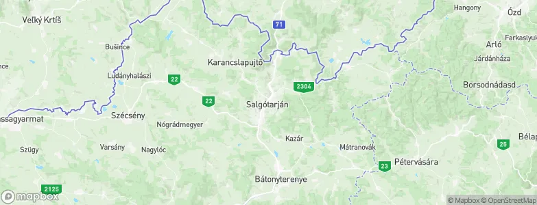 Salgótarján, Hungary Map