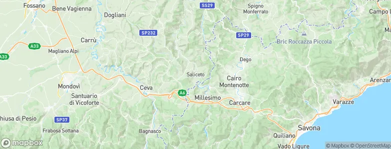 Saliceto, Italy Map