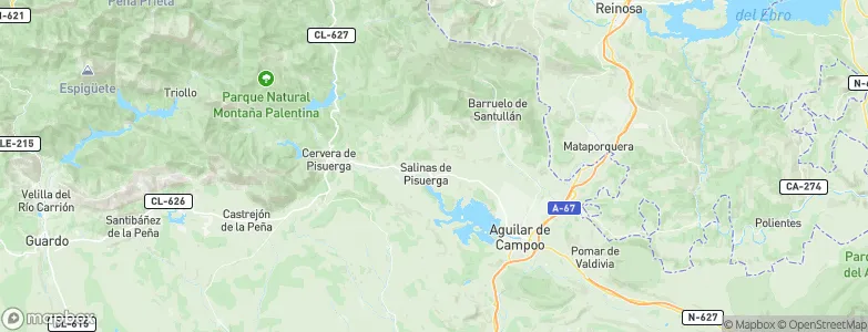 Salinas de Pisuerga, Spain Map