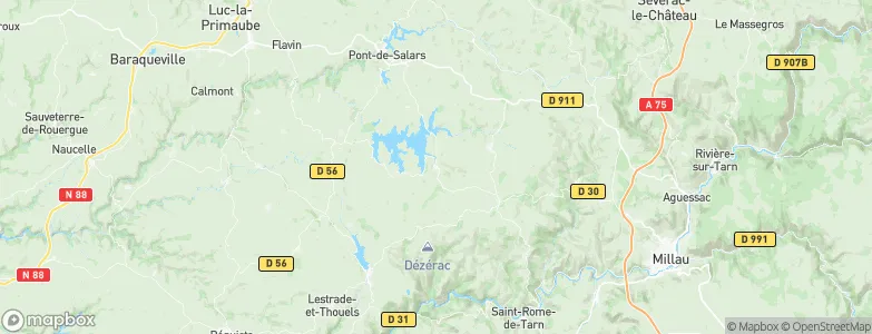 Salles-Curan, France Map