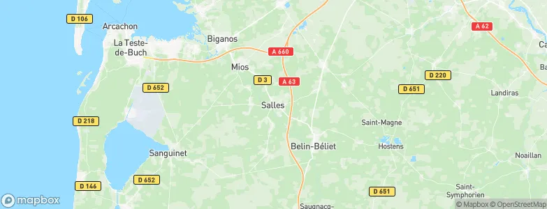 Salles, France Map