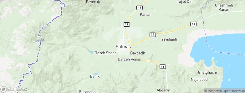 Salmās, Iran Map