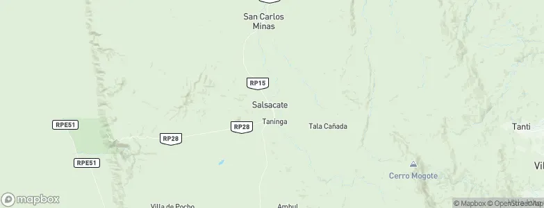 Salsacate, Argentina Map