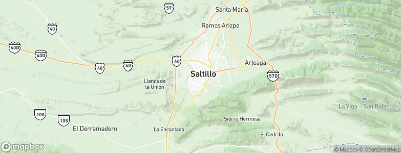 Saltillo, Mexico Map