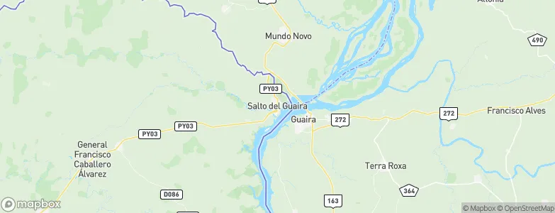 Salto del Guairá, Paraguay Map