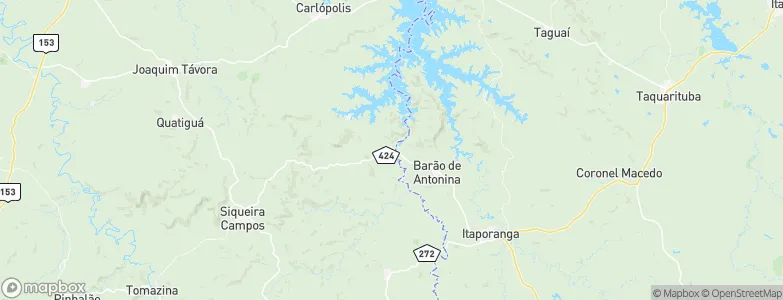 Salto do Itararé, Brazil Map