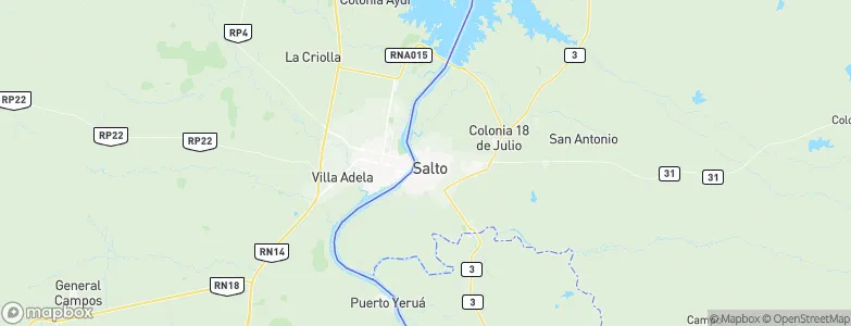 Salto, Uruguay Map