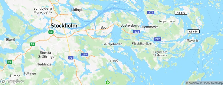 Saltsjöbaden, Sweden Map