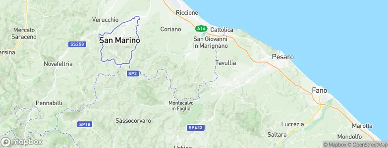 Saludecio, Italy Map
