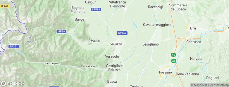 Saluzzo, Italy Map