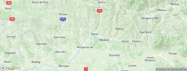 Salva, Romania Map