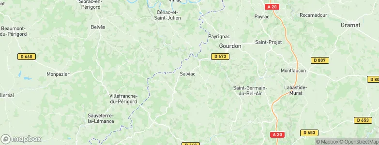 Salviac, France Map
