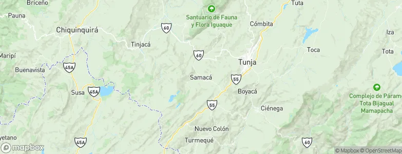 Samacá, Colombia Map