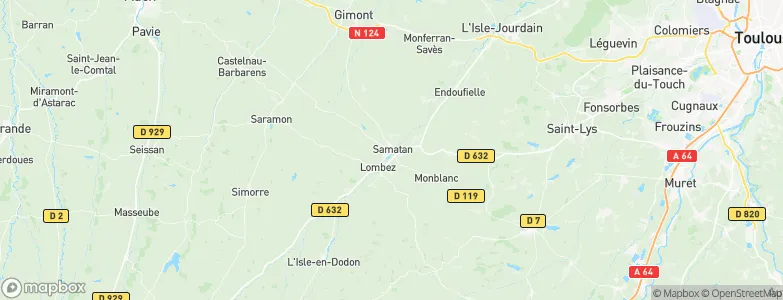 Samatan, France Map