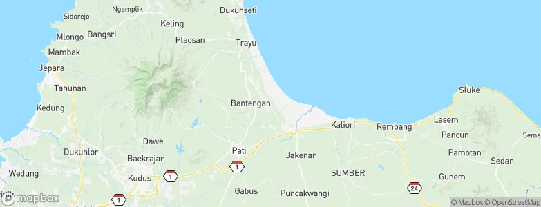 Sambilawang, Indonesia Map