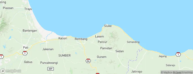 Sambong, Indonesia Map