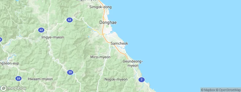 Samcheok, South Korea Map