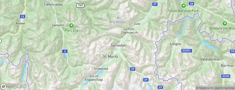 Samedan, Switzerland Map
