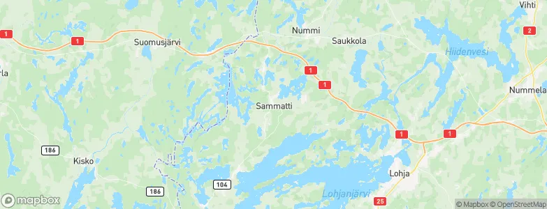 Sammatti, Finland Map