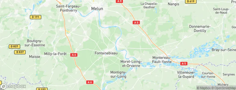 Samoreau, France Map