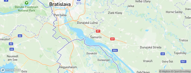 Šamorín, Slovakia Map