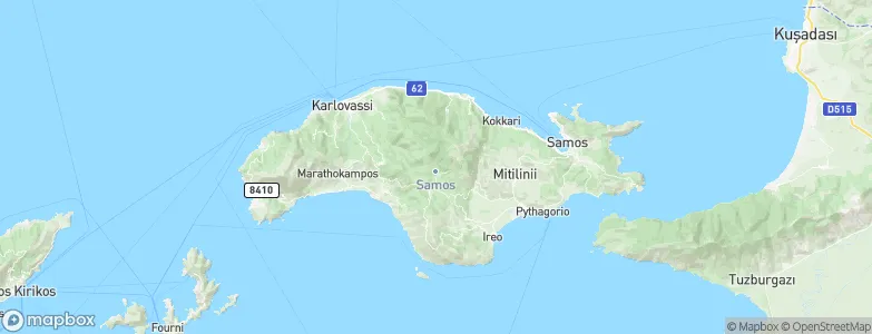 Samos, Greece Map