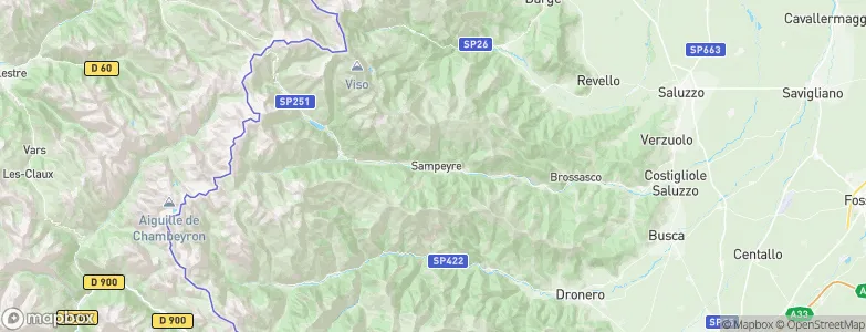 Sampeyre, Italy Map