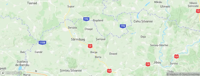 Şamşud, Romania Map