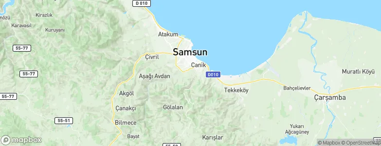 Samsun Province, Turkey Map
