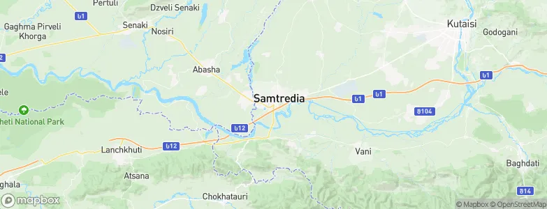 Samtredia, Georgia Map