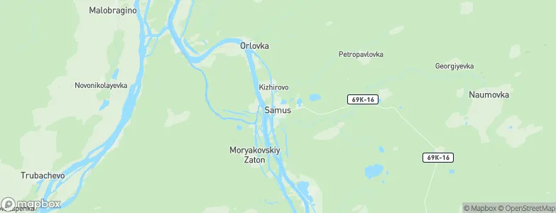 Samus', Russia Map