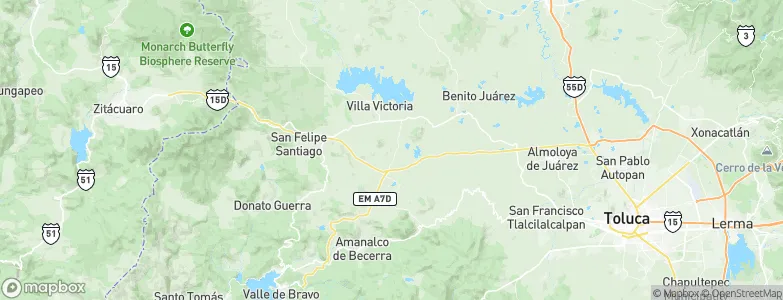 San Agustín Altamirano, Mexico Map