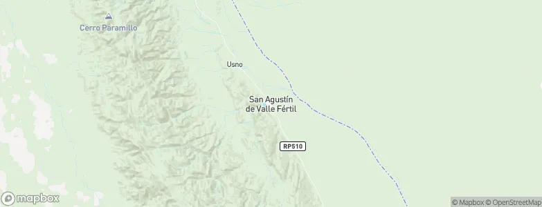 San Agustín de Valle Fértil, Argentina Map
