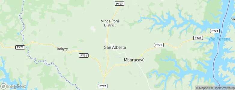 San Alberto, Paraguay Map
