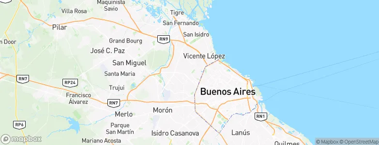 San Andrés, Argentina Map