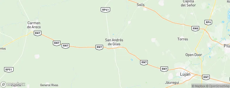 San Andrés de Giles, Argentina Map