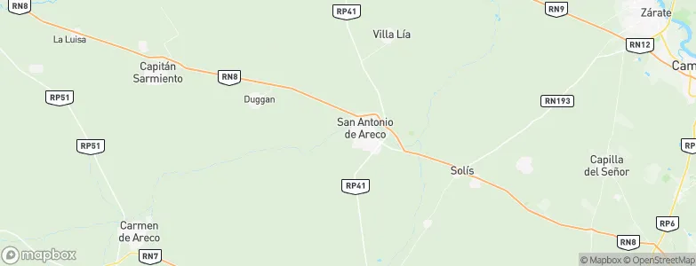 San Antonio de Areco, Argentina Map