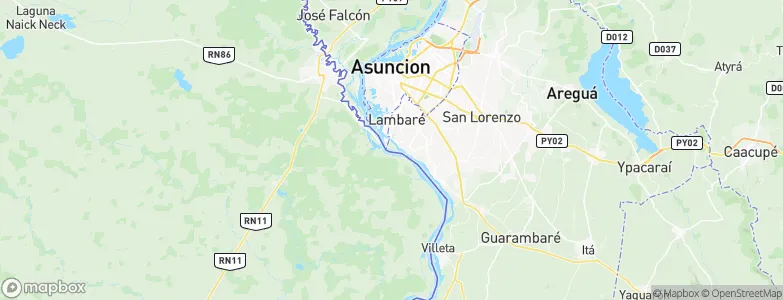 San Antonio, Paraguay Map