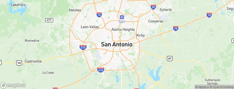 San Antonio, United States Map