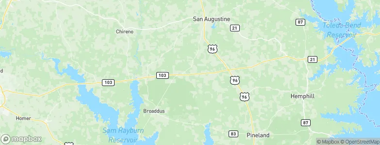 San Augustine, United States Map