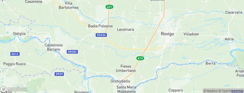 San Bellino, Italy Map